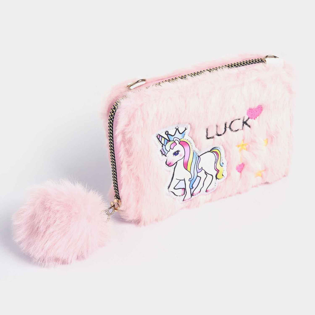 Girls Fur Fashion Hand Bag/Wallet