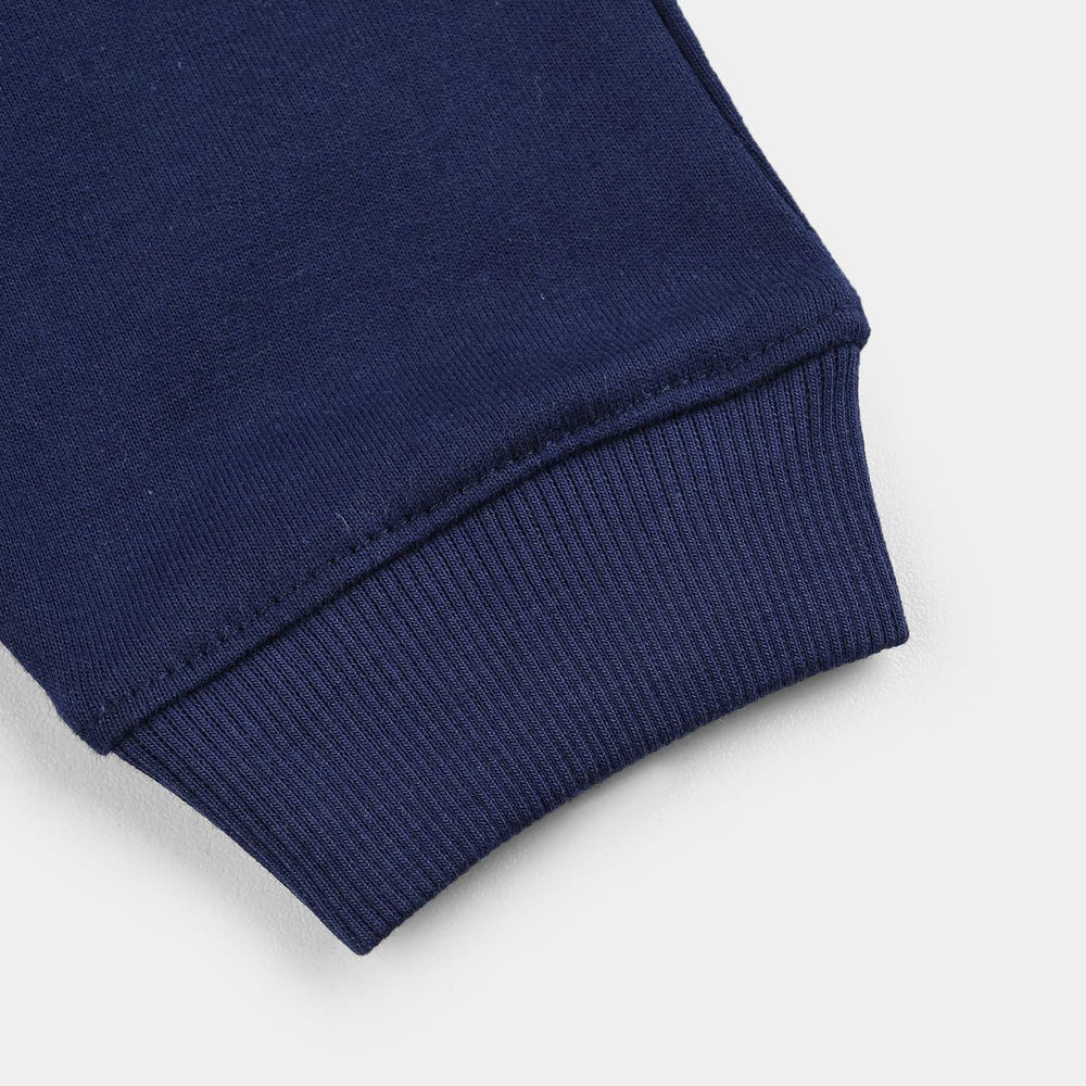 Infant Girls Jersey/Terry Pajama Choose Love-NAVY