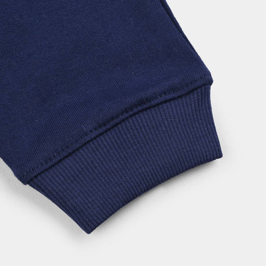 Infant Girls Jersey/Terry Pajama Choose Love-NAVY