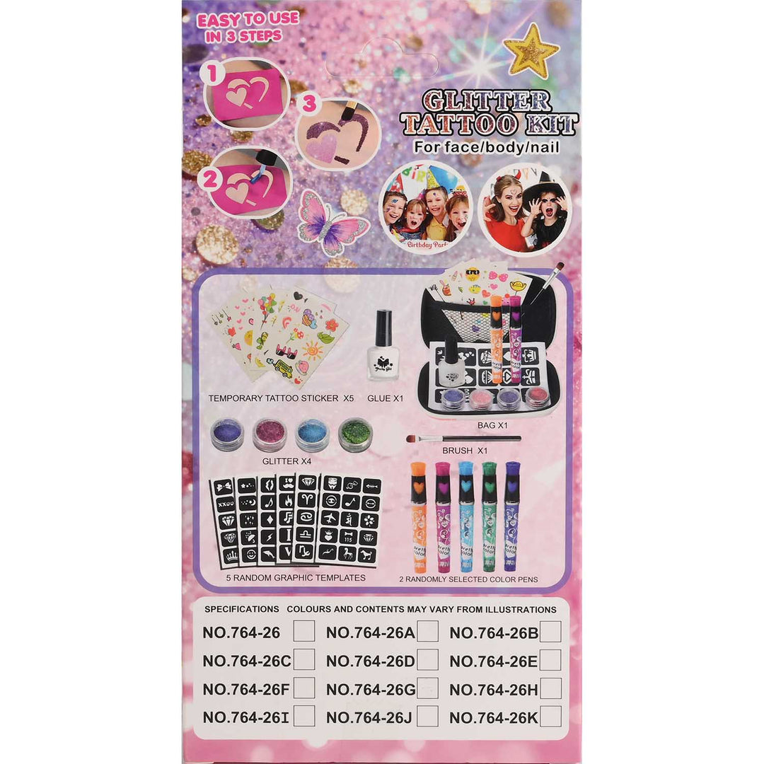 Makeup & Glitter Tattoos Kit