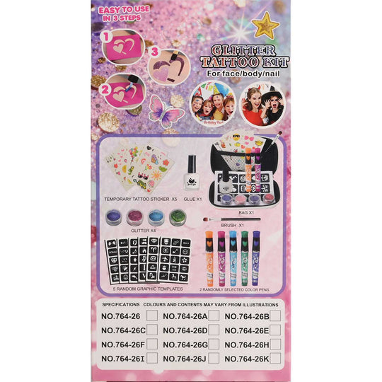 Makeup & Glitter Tattoos Kit