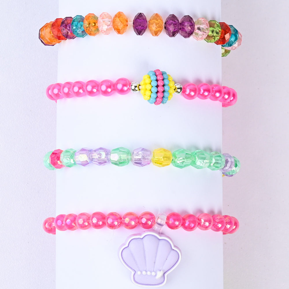 Girls Charm Beaded Bracelet Set