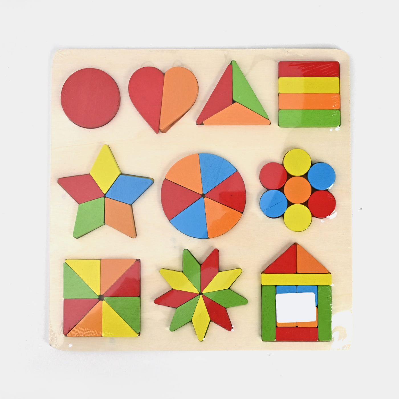 Wooden Geometric Shapes Puzzle Learning Toy