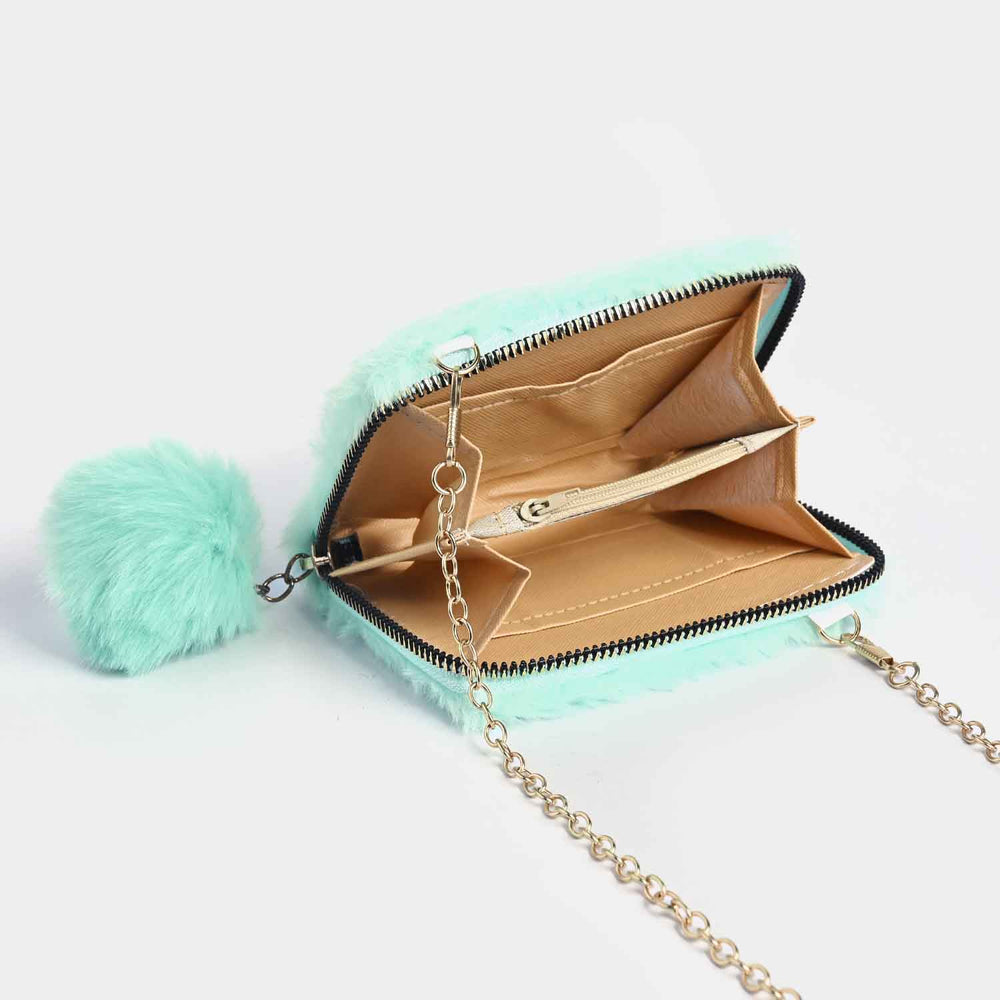 Girls Fur Fashion Hand Bag/Wallet