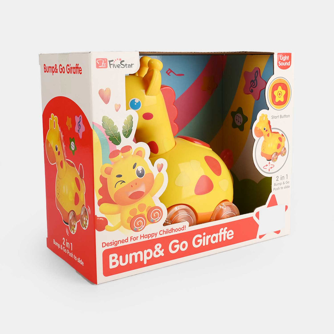 Interactive Electronic Bump & Go Toy with Light & Music