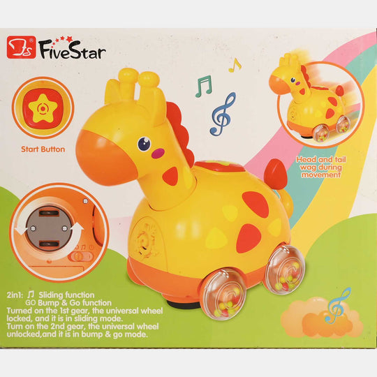 Interactive Electronic Bump & Go Toy with Light & Music