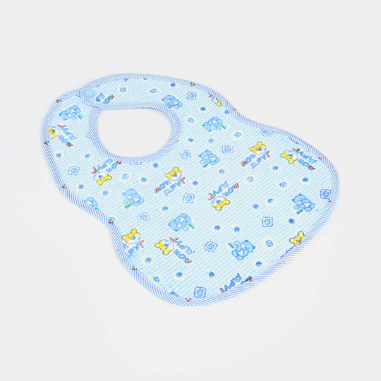 Baby Bib Button Medium 9Months | Blue