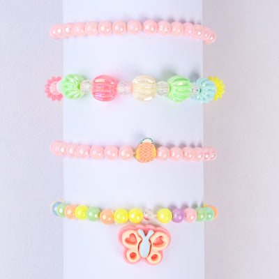 Girls Charm Beaded Bracelet Set