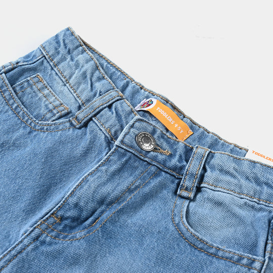 Girls Denim Short-Ice Blue