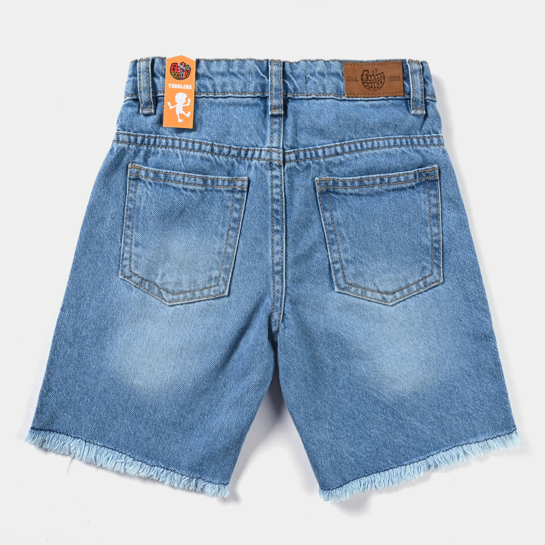 Girls Denim Short-Ice Blue