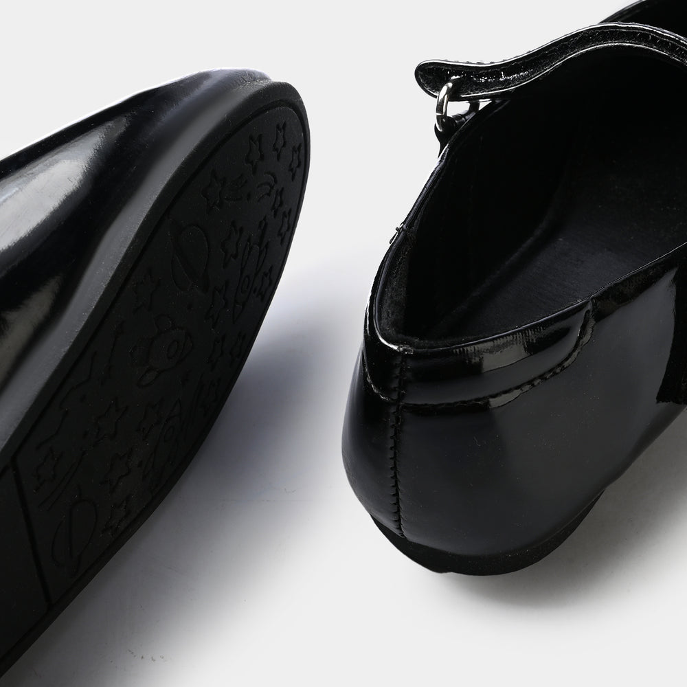 Girls School Shoes BS-048-BLACK
