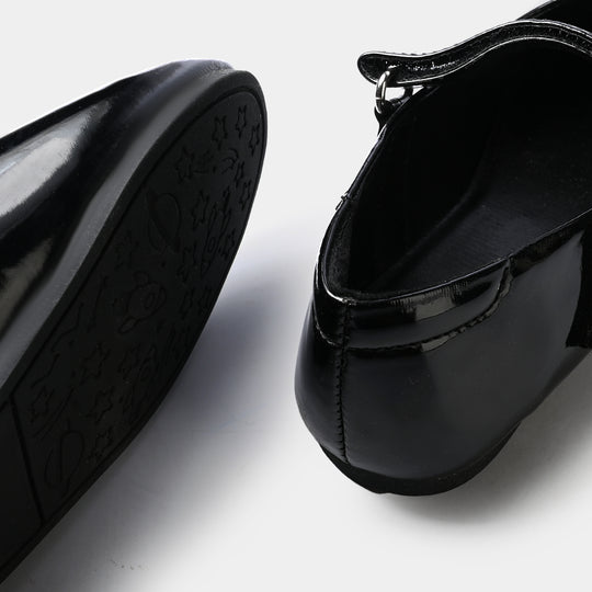 Girls School Shoes BS-048-BLACK