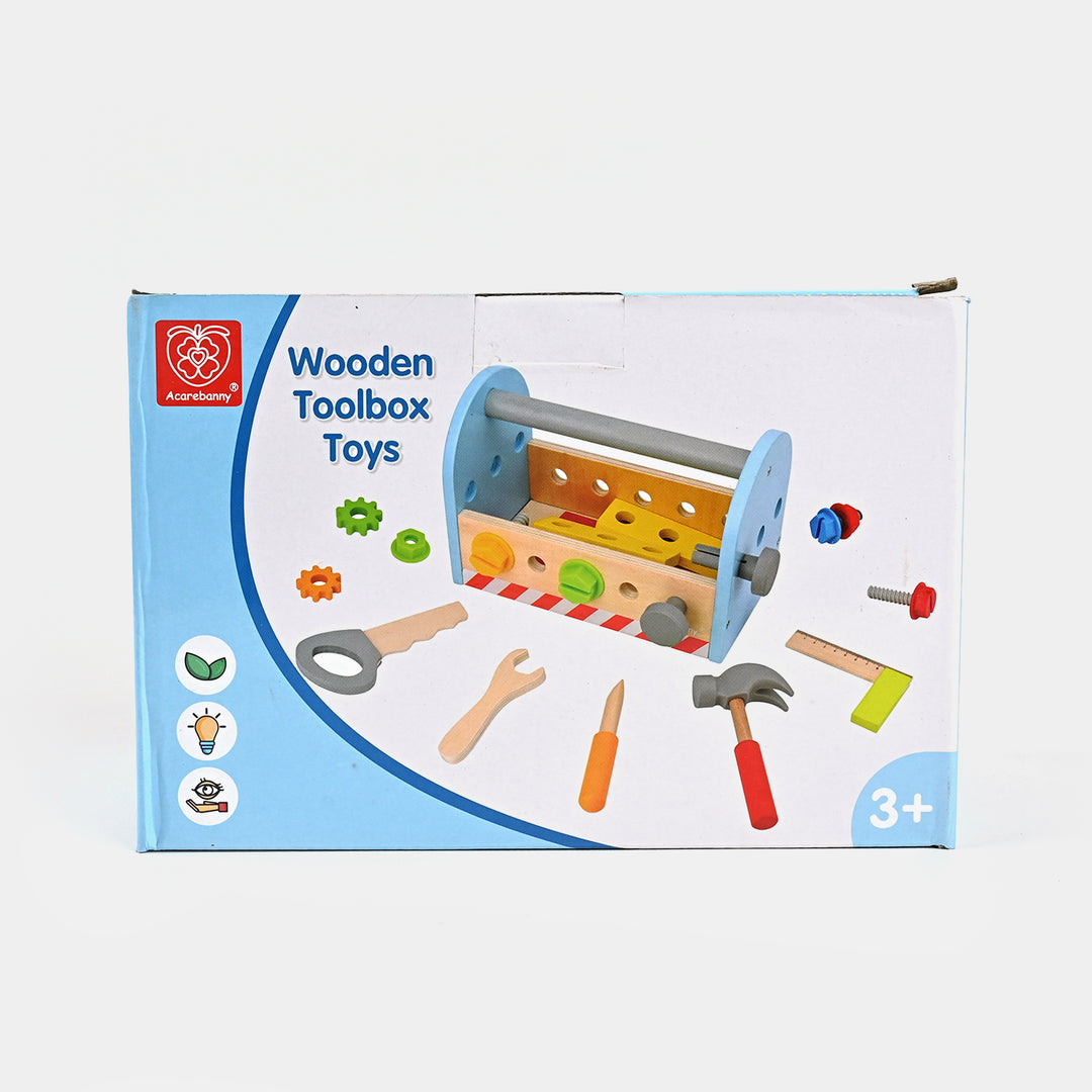 Wooden Toolbox Play Set For Kids