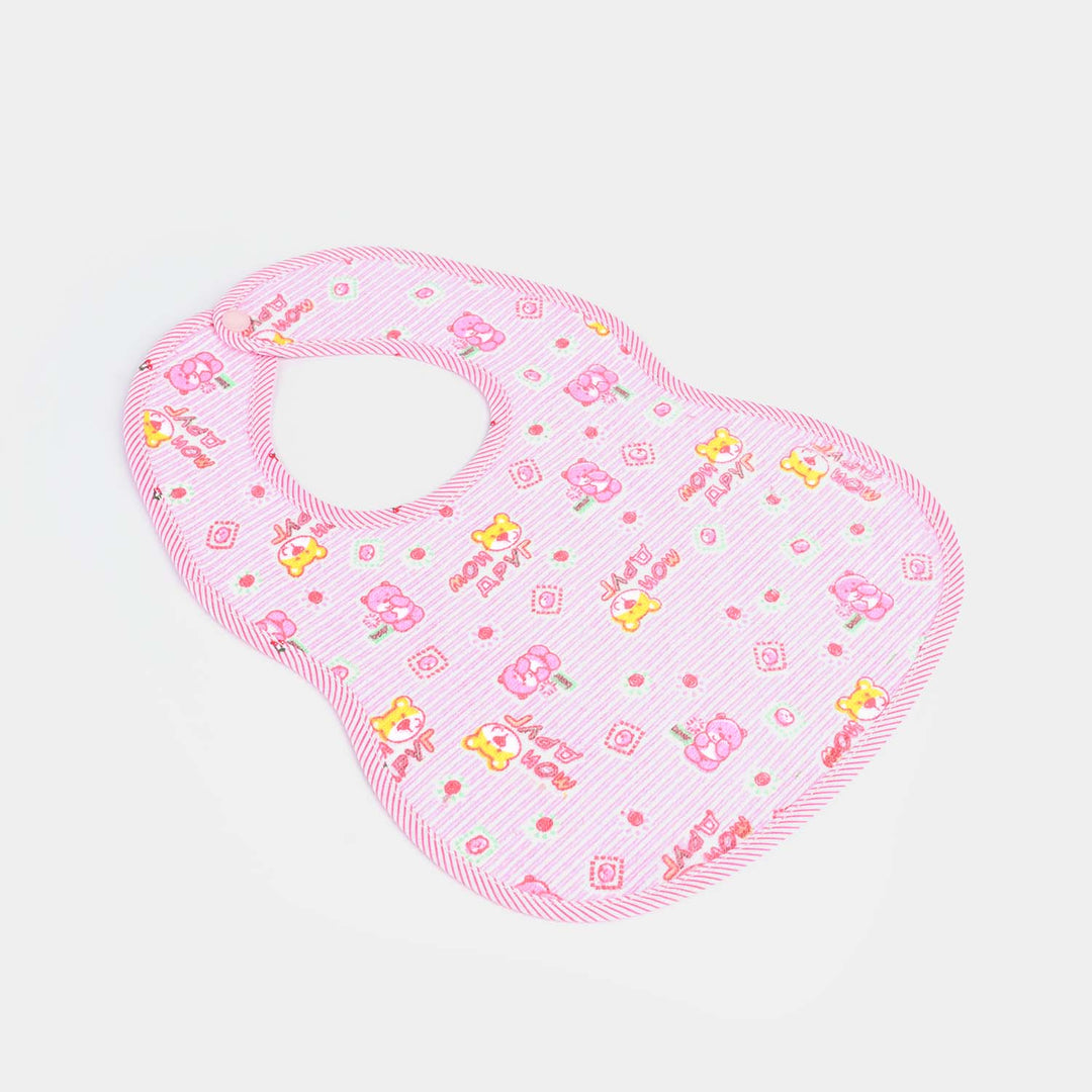 Baby Bib Button Medium 9Months | Pink