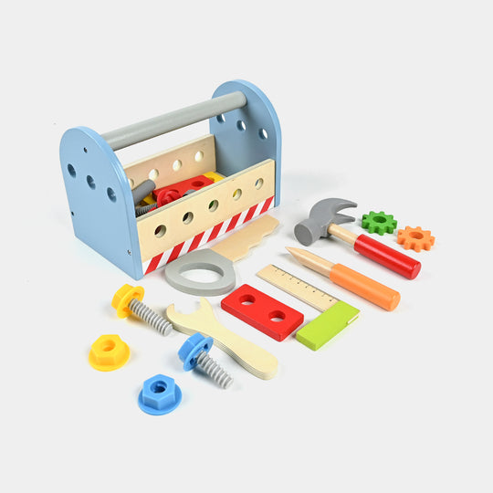 Wooden Toolbox Play Set For Kids