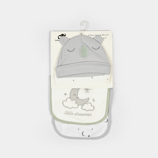 Infant Caps & Bib Set | 0-6M