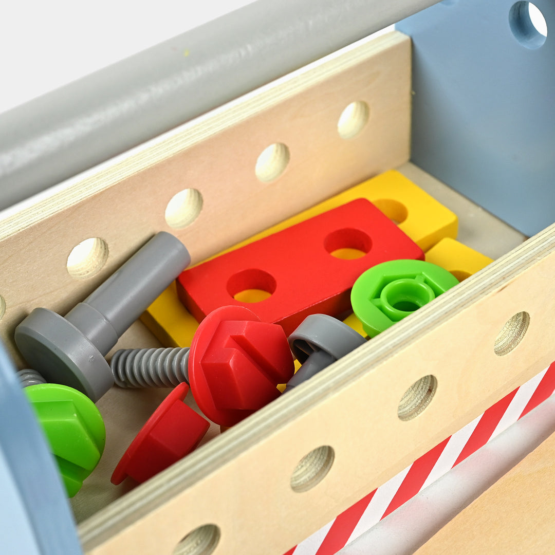 Wooden Toolbox Play Set For Kids