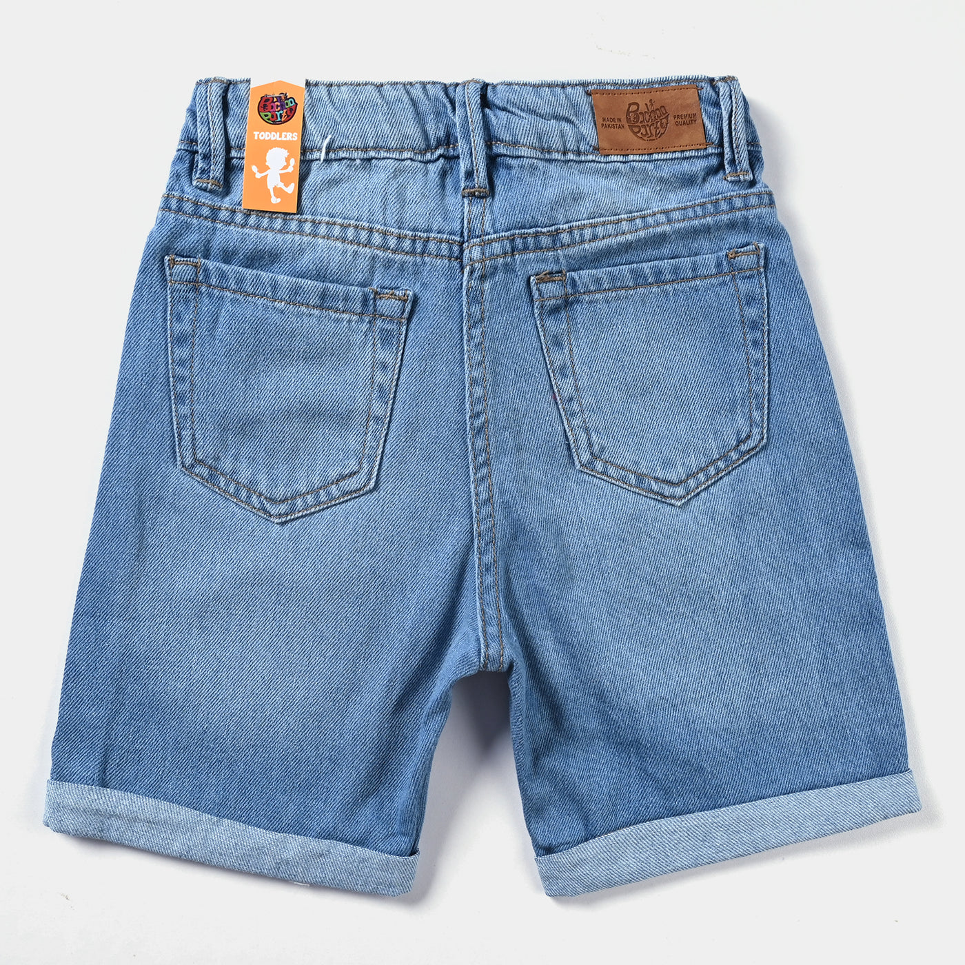 Girls Denim Short Star-Mid Blue