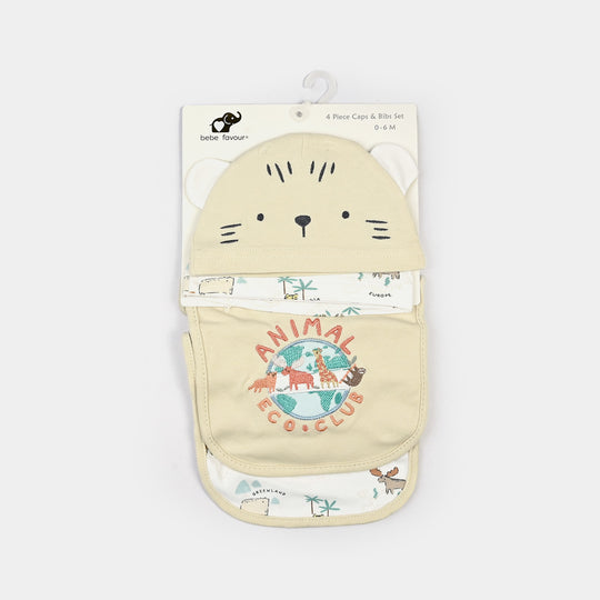 Infant Caps & Bib Set | 0-6M