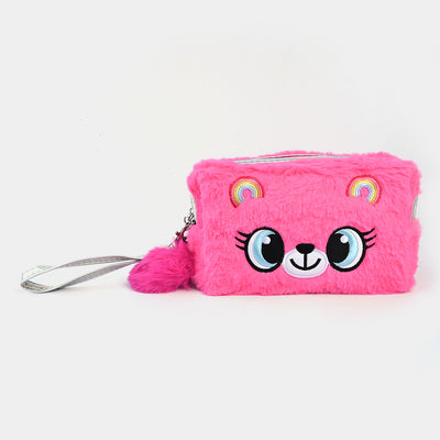Cute Soft Fur Pouch For Girls