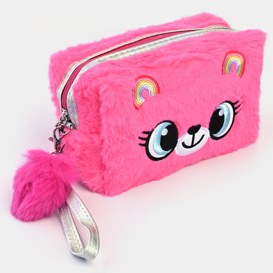 Cute Soft Fur Pouch For Girls