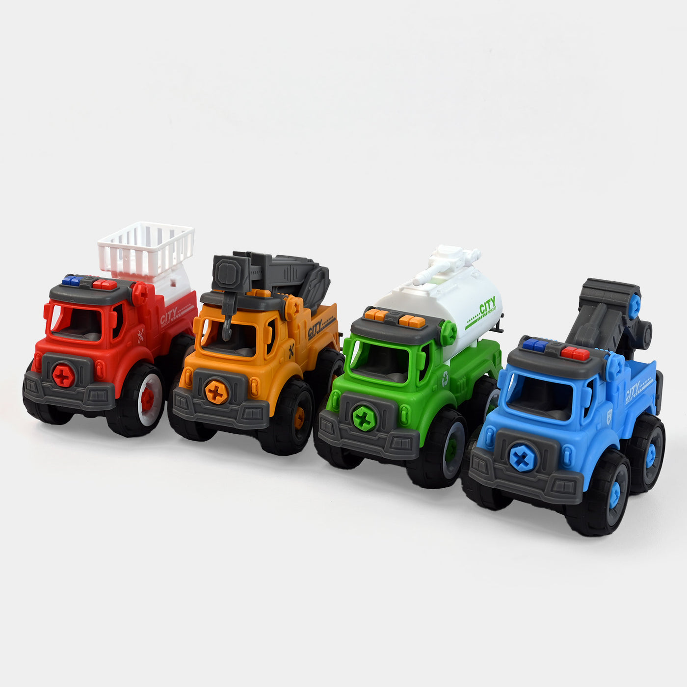 Disassembly Rescue Vehicles Toys 4PCs Play Set For Kids