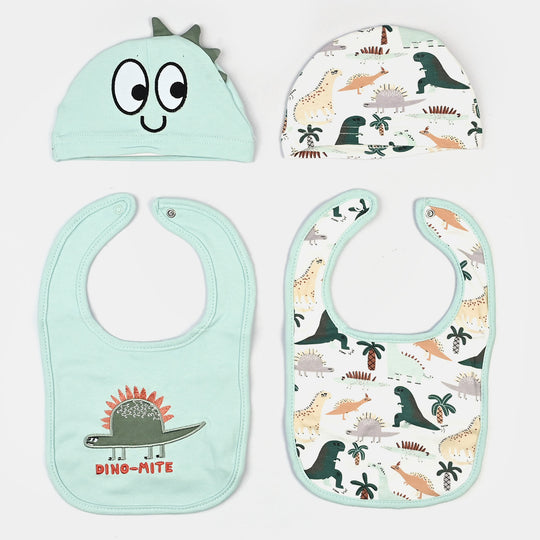 Infant Caps & Bib Set | 0-6M