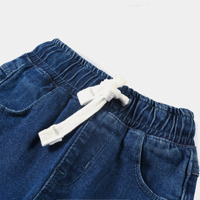 Infant Boys Denim Stretch Pant-Mid Blue