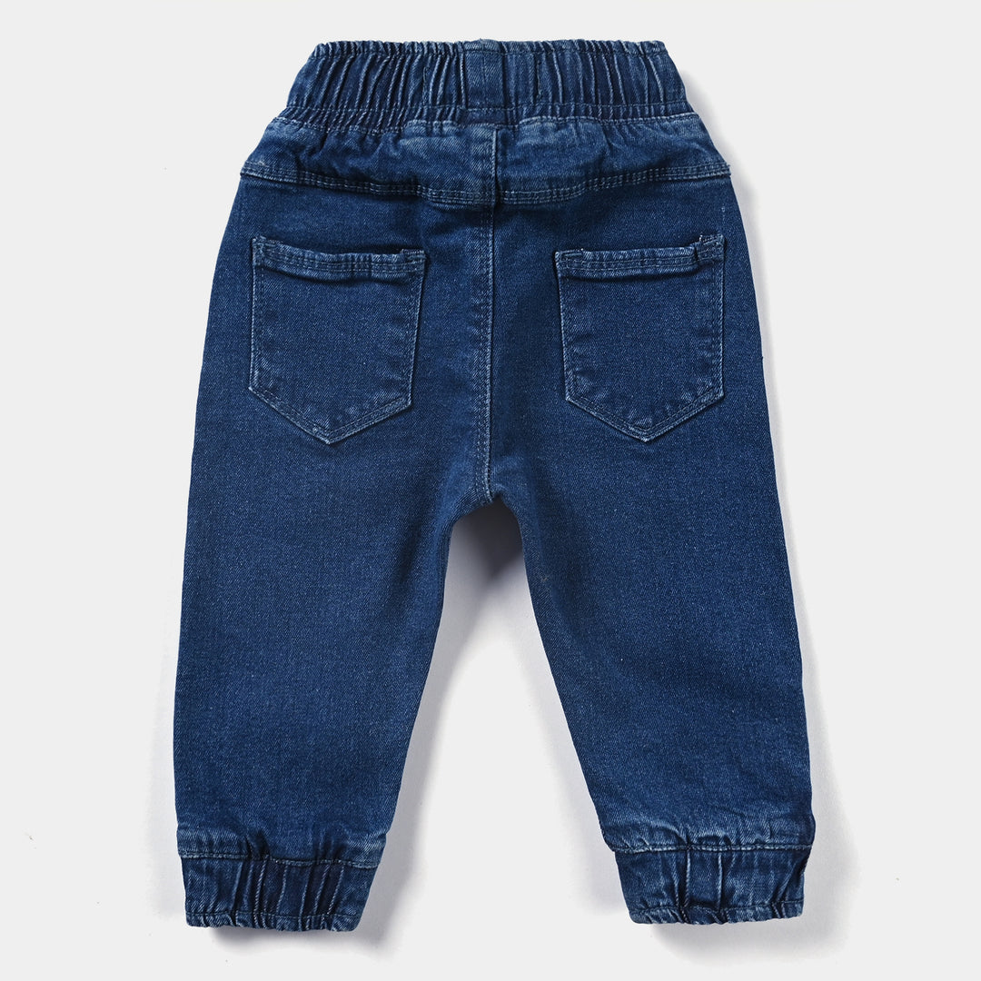 Infant Boys Denim Stretch Pant-Mid Blue