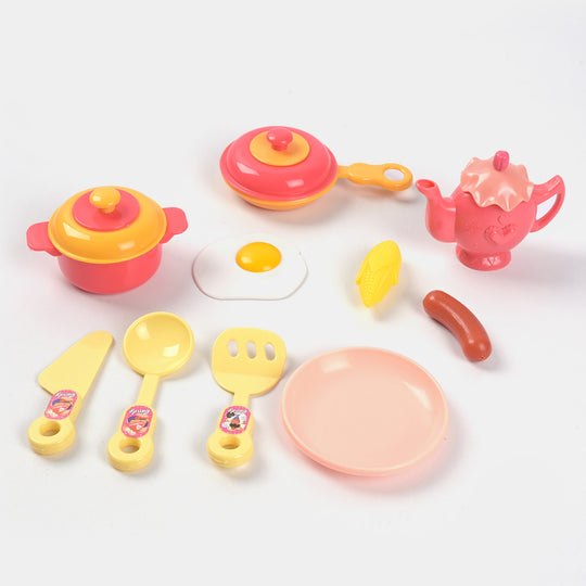 Kitchen Play Set With Light & Music For Girls