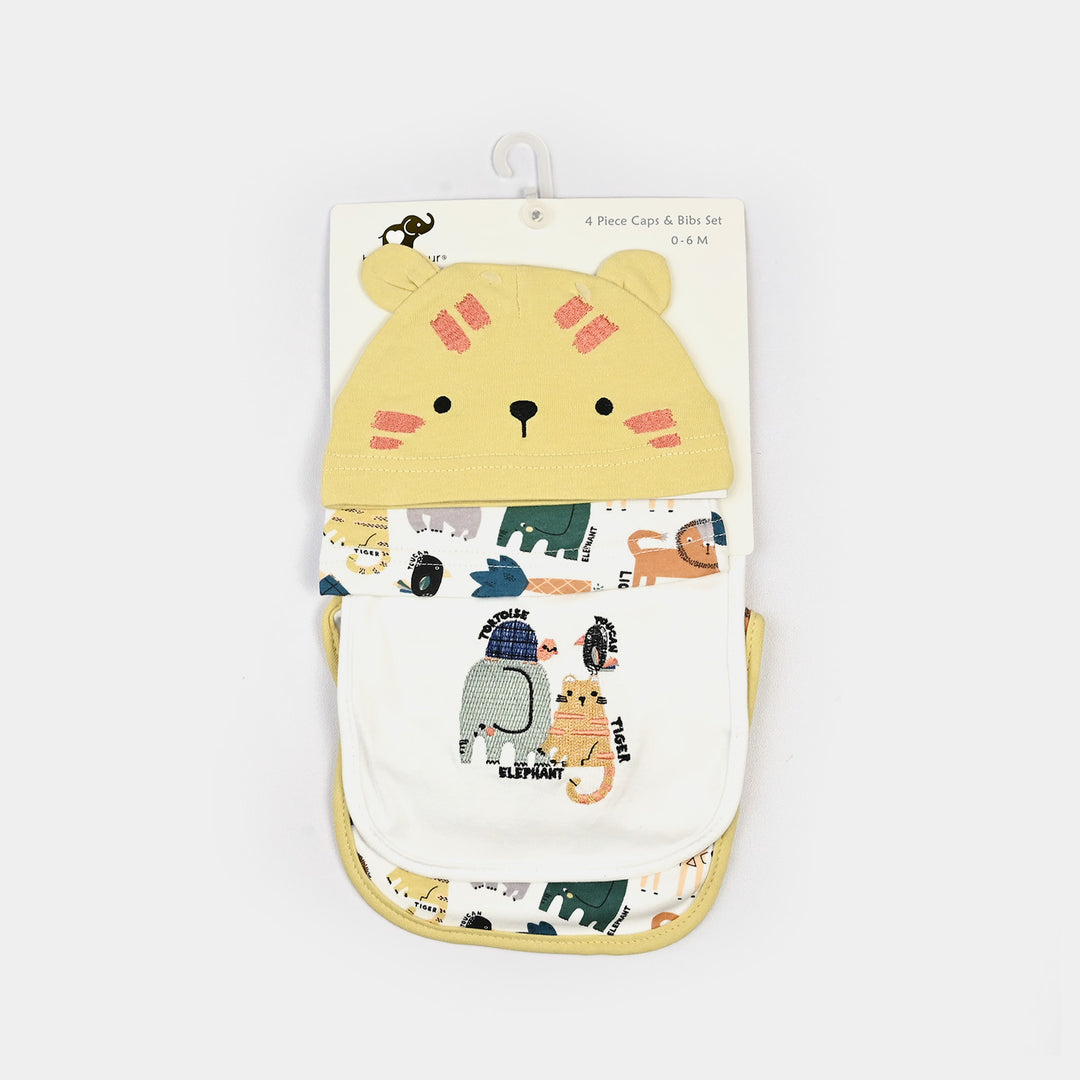 Infant Caps & Bib Set | 0-6M
