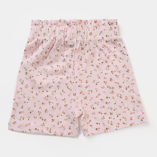 Infant Girls Cotton Jersey 2 Piece Set Pink Floral-Pink