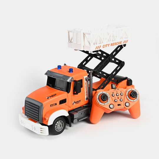 Remote Control Rescue Lift Truck – 11-Channel with Lights & Music