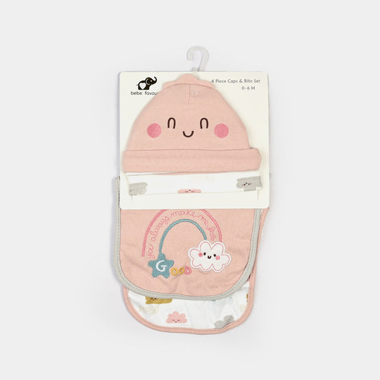 Infant Caps & Bib Set | 0-6M