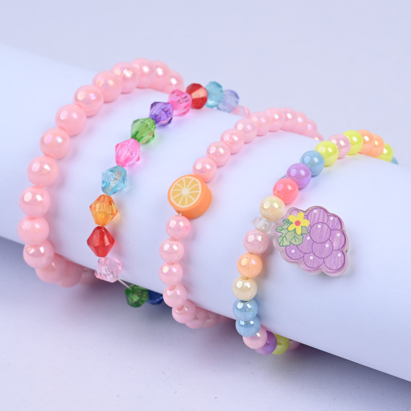 Girls Charm Beaded Bracelet Set