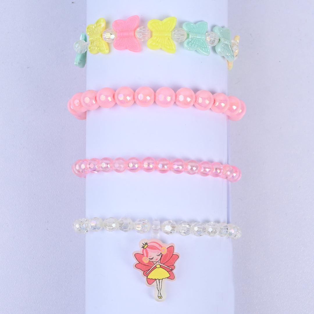 Girls Charm Beaded Bracelet Set