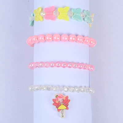 Girls Charm Beaded Bracelet Set