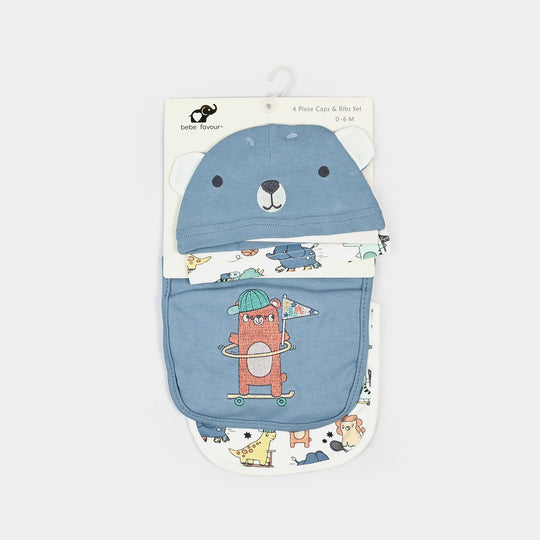 Infant Caps & Bib Set | 0-6M