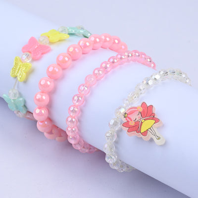 Girls Charm Beaded Bracelet Set