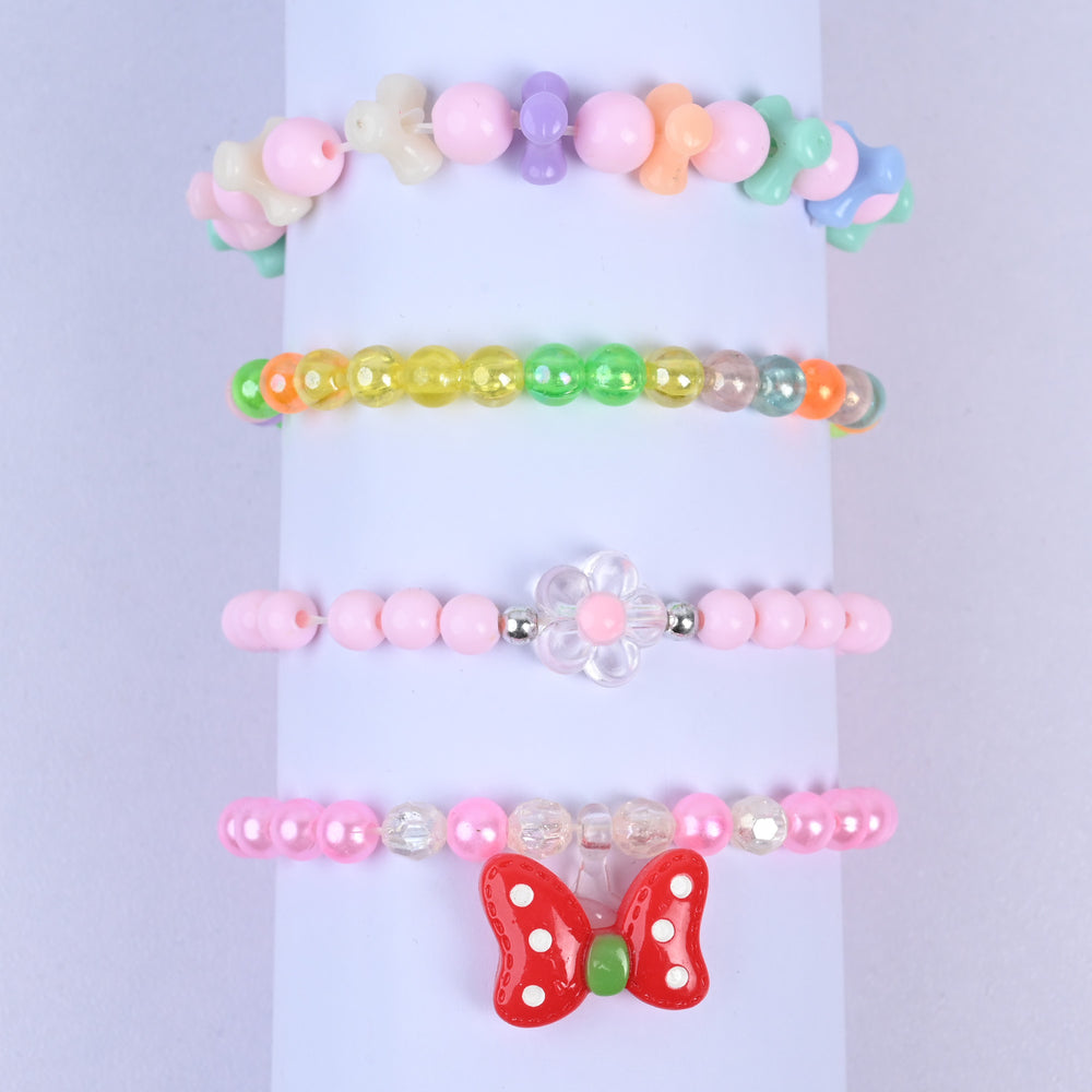 Girls Charm Beaded Bracelet Set