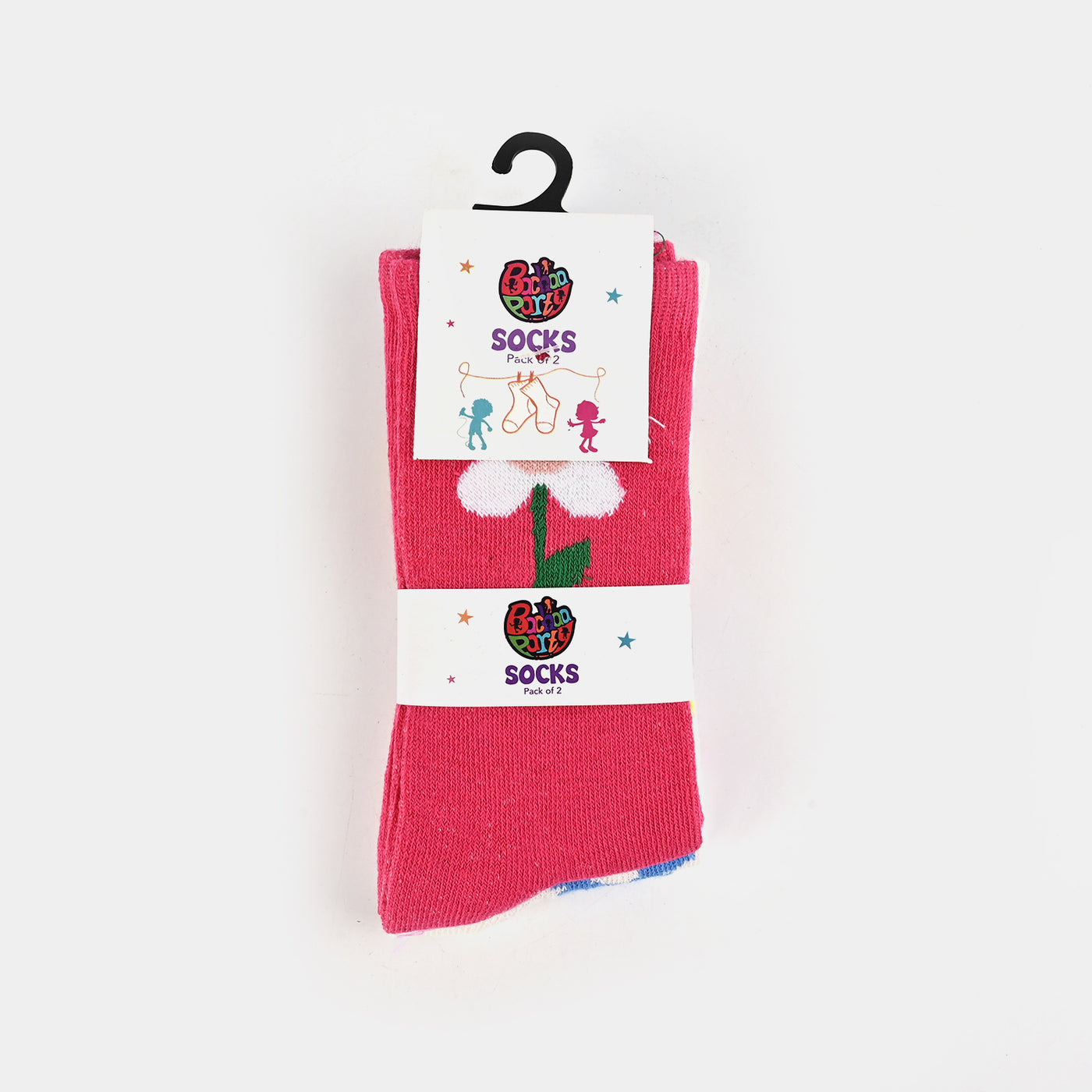 Girls Pack of 2 Socks Flowers 2-mIX