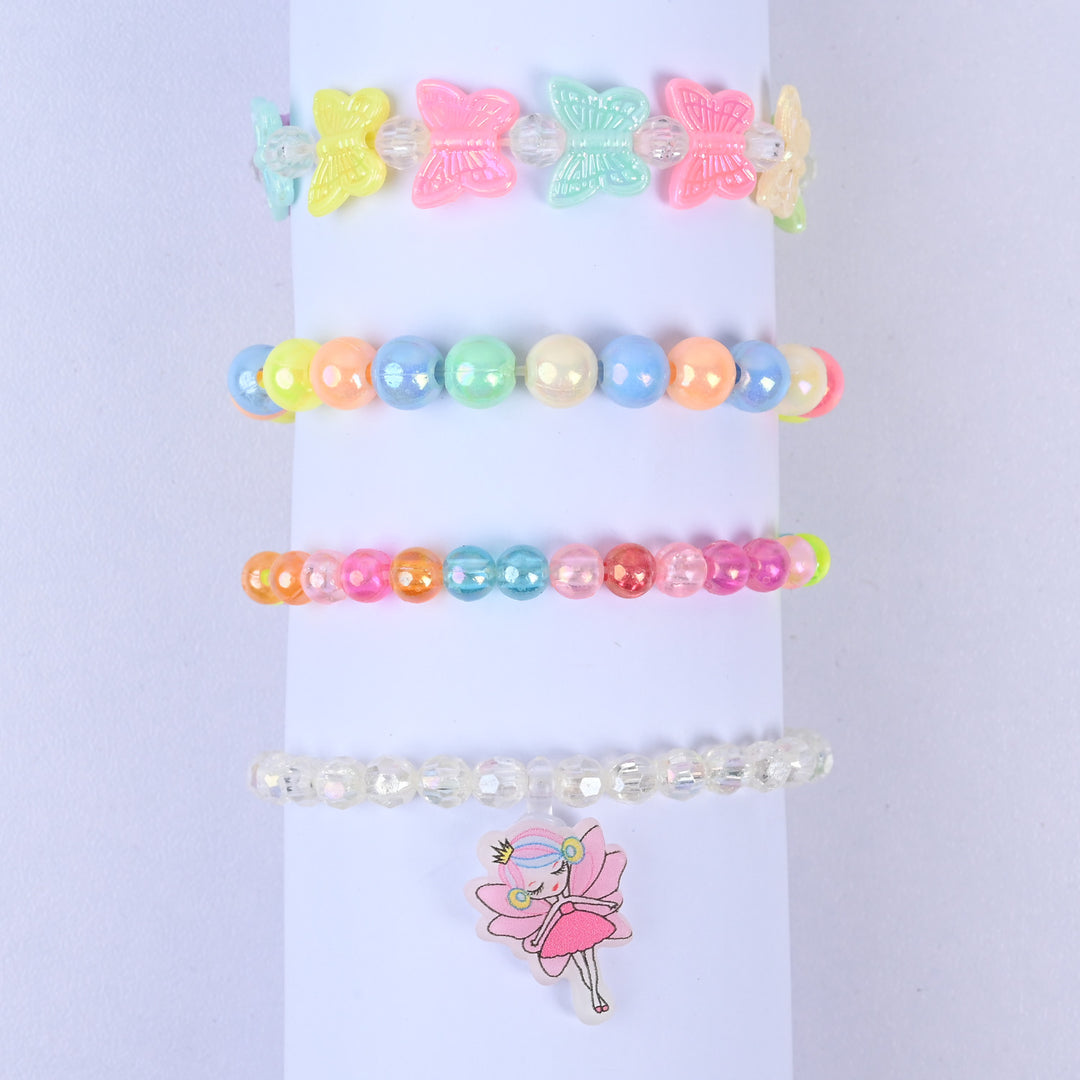 Girls Charm Beaded Bracelet Set