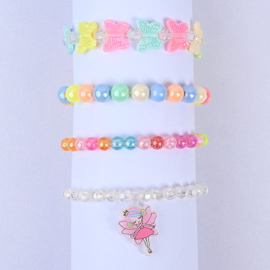 Girls Charm Beaded Bracelet Set