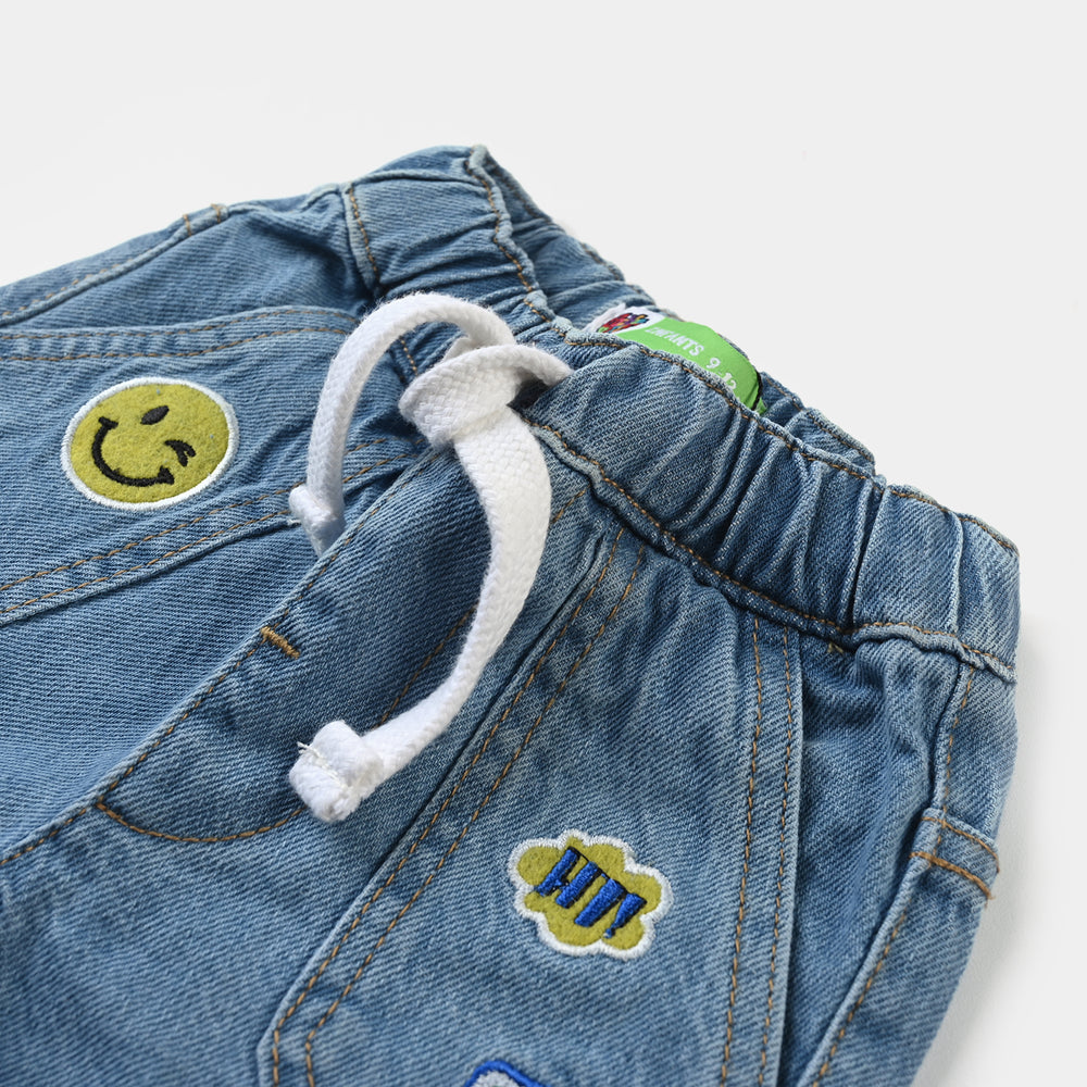 Infant Boys Denim Stretch Short Hi-Ice Blue