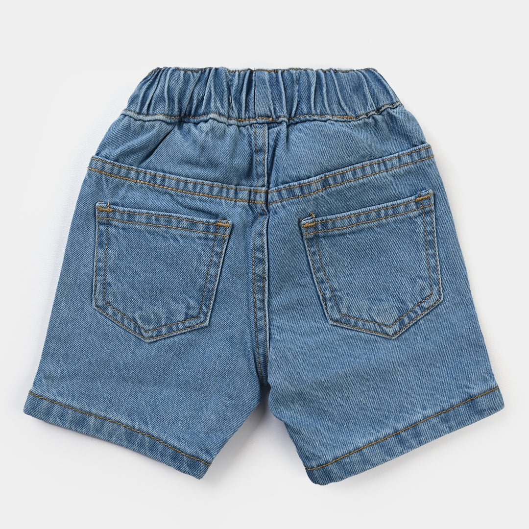 Infant Boys Denim Stretch Short Hi-Ice Blue