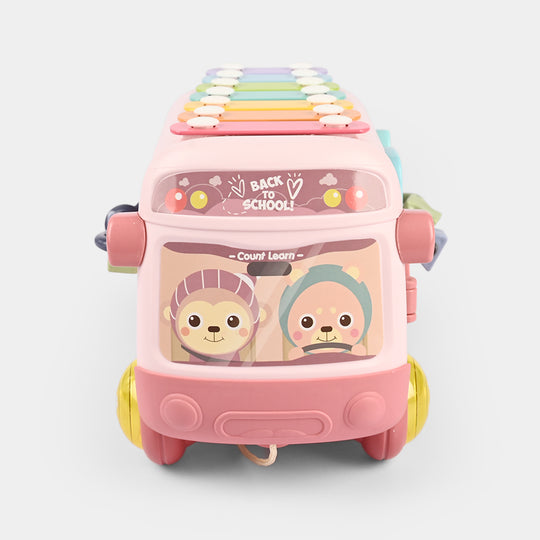 Baby Musical Sensory & Puzzle Bus Toy for Kids