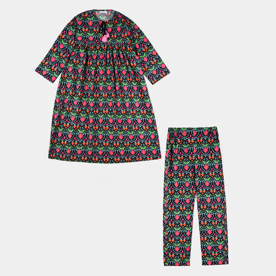 Teen Girls Cotton 2 PC Suit-Breeze-Multi