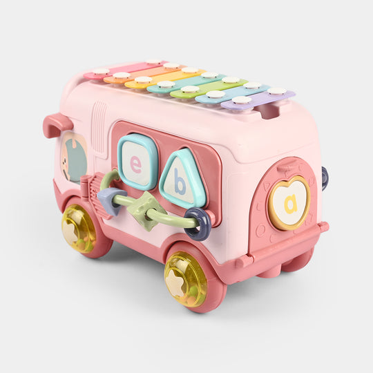Baby Musical Sensory & Puzzle Bus Toy for Kids