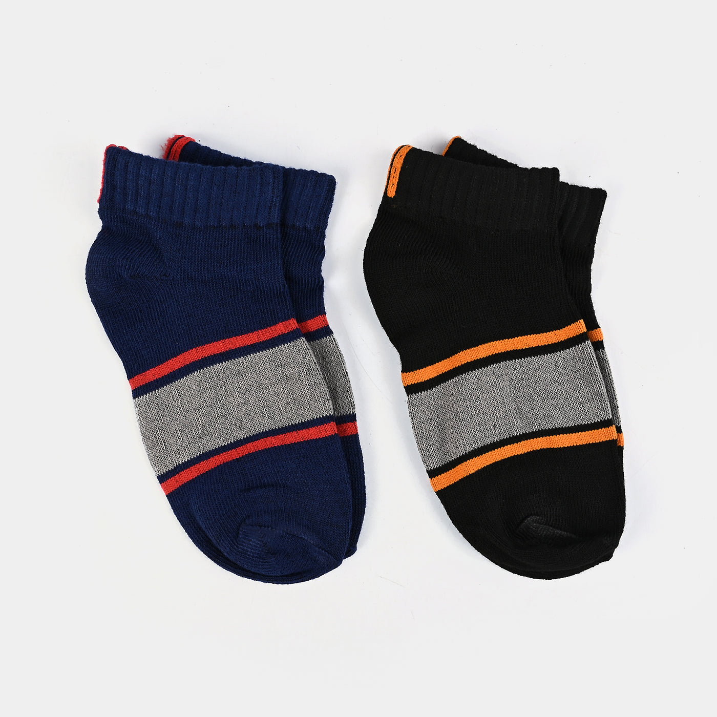 Boys Pack of 2 Ankle Socks Stripes-mIX