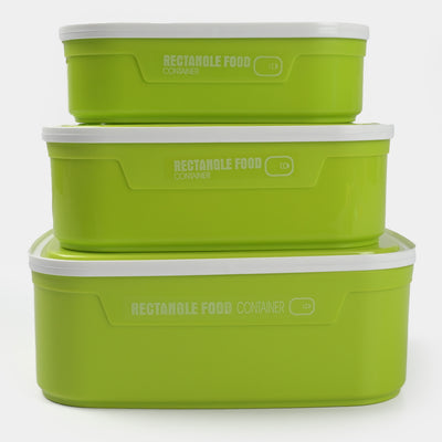 3 In 1 Plastic Food Lunch Box - Green